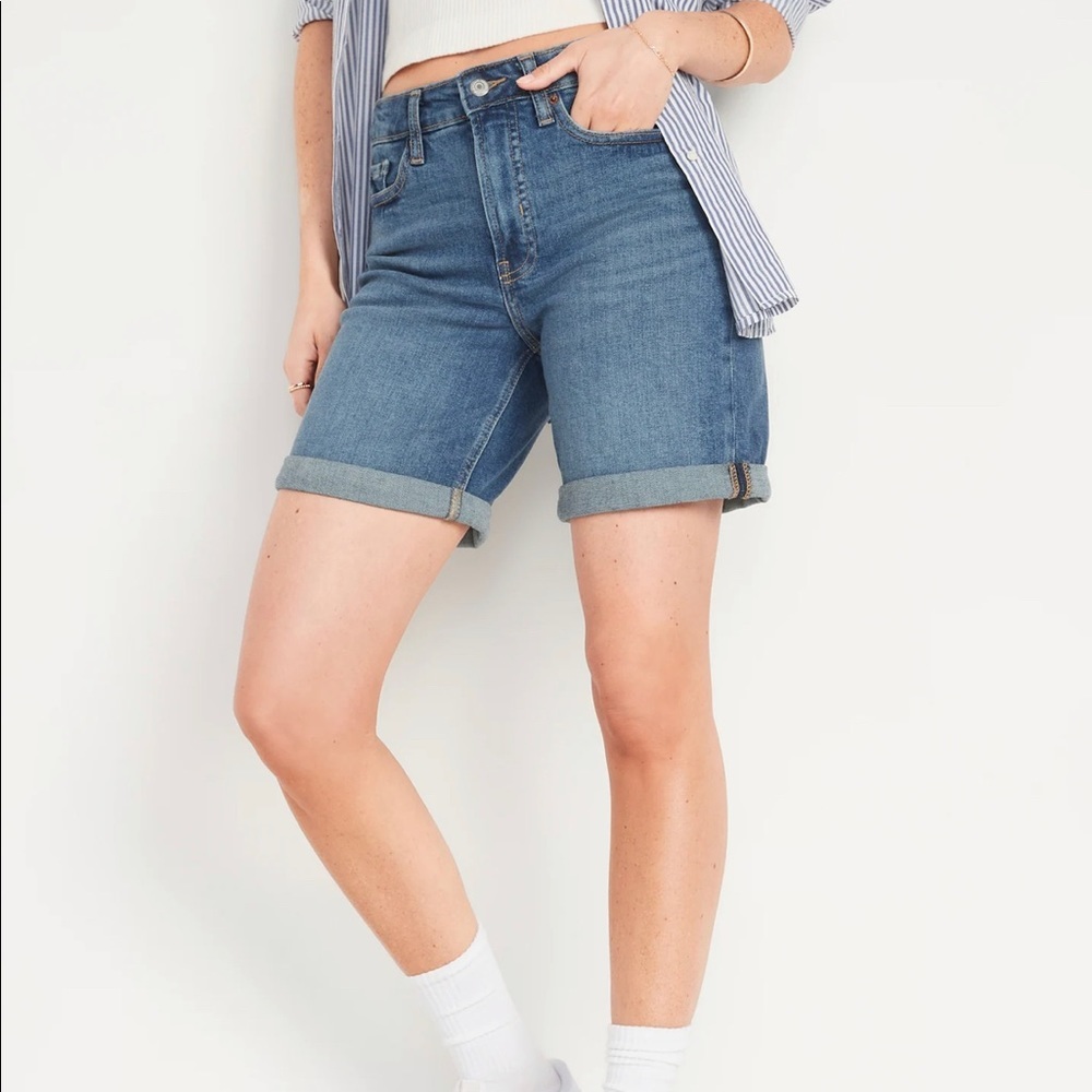 Old Navy Blue Denim Bermuda Shorts
